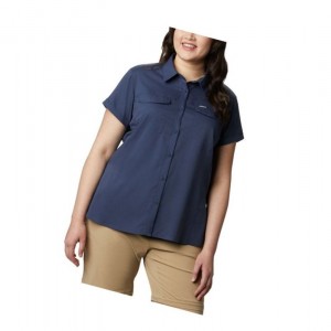 Dámské Košile Columbia Silver Ridge Lite Short Sleeve Plus Size Tmavě Blankyt | ZSGN-63907