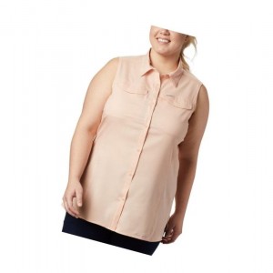 Dámské Košile Columbia Silver Ridge Lite Sleeveless Plus Size Růžové | TXZY-97148