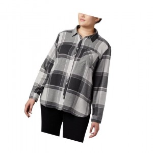 Dámské Košile Columbia Simply Put II Flannel Plus Size Tmavě Šedé | PYST-17608