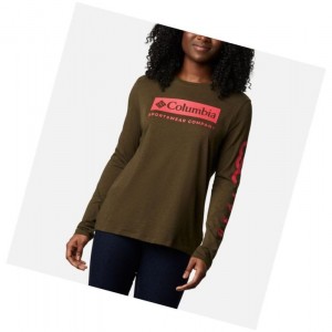 Dámské Mikina Columbia Autumn Trek Long Sleeve Relaxed Olivy Zelené | RHSQ-69038