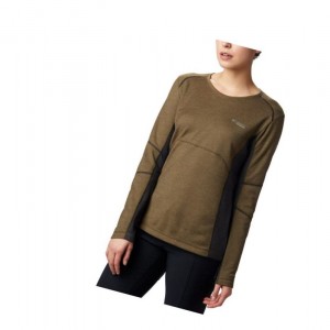 Dámské Mikina Columbia Mount Defiance Long Sleeve Knit Olivy Zelené Černé | FPVD-05624