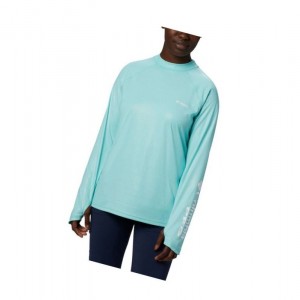 Dámské Mikina Columbia PFG Tidal Deflector Zero Mock Long Sleeve Blankyt | XWFQ-15679