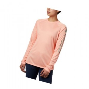 Dámské Mikina Columbia PFG Tidal Heather Long Sleeve Růžové | EMIC-89432