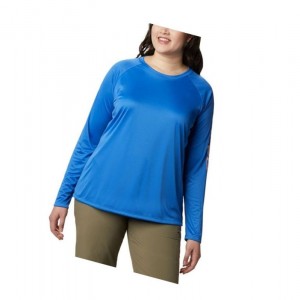 Dámské Mikina Columbia PFG Tidal II Long Sleeve Plus Size Blankyt Světle Koralove | KJAU-15687