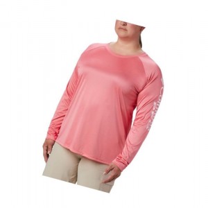 Dámské Mikina Columbia PFG Tidal II Long Sleeve Plus Size Bílé | EFCW-07981