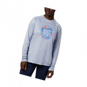 Dámské Mikina Columbia PFG Tidal Printed Medallion Long Sleeve Šedé Blankyt | ZJCA-41925