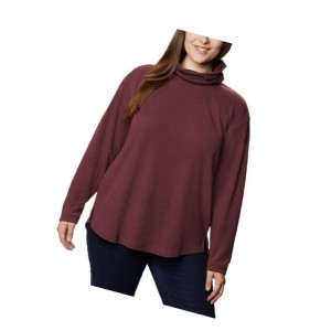 Dámské Mikina Columbia Pine Street Split Cowl Neck Plus Size Vínové | EUOR-18240