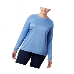 Dámské Mikina Columbia Tidal Heather Long Sleeve Blankyt Bílé | HUWO-85639