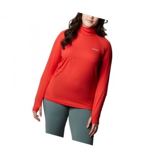 Dámské Mikina Columbia Winter Power Quarter Zip Knit Plus Size Oranžové | AWEJ-96835