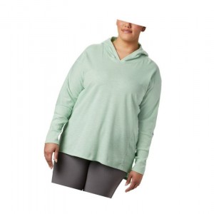 Dámské Mikina s Kapucí Columbia Longer Days Plus Size Mátově Zelená | URJK-72306