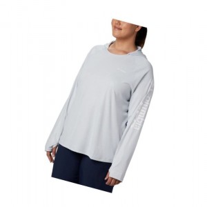 Dámské Mikina s Kapucí Columbia PFG Tidal Deflector Plus Size Šedé | QDPG-14507