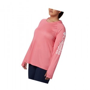 Dámské Mikina s Kapucí Columbia PFG Tidal Plus Size Bílé | WKJR-80941