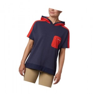 Dámské Mikina s Kapucí Columbia Park Short Sleeve Tmavě Blankyt | ZFDU-64598