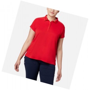 Dámské Polo Triko Columbia PFG Innisfree Short Sleeve Plus Size Červené | CWGJ-43798