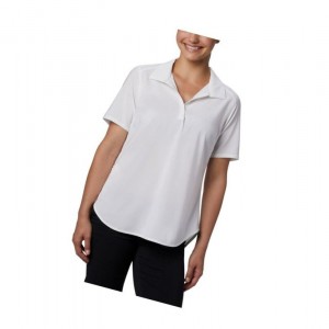 Dámské Polo Triko Columbia Place To Place Short Sleeve Sun Bílé | YXCL-26159