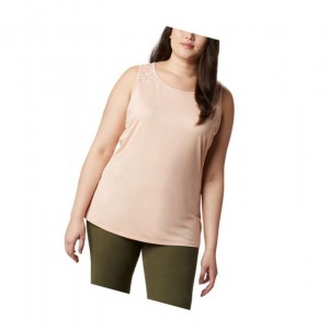 Dámské Tílko Columbia Peak To Point II Plus Size Růžové | VYUN-31825