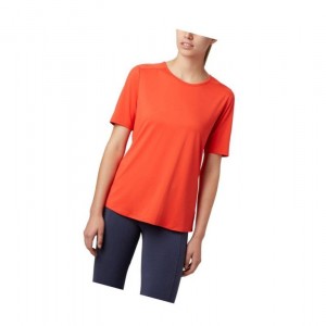 Dámské Tričko Columbia Chill River Short Sleeve Červené | FZRV-04365