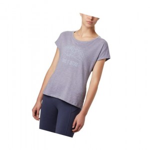 Dámské Tričko Columbia High Dune Short Sleeve Fialové | TEUA-49128