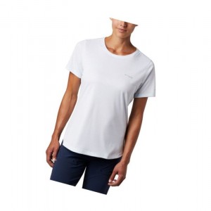 Dámské Tričko Columbia PFG Zero II Short Sleeve Bílé | XSBT-84657