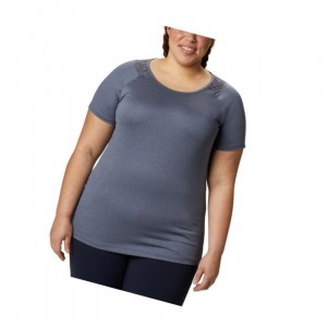 Dámské Tričko Columbia Peak To Point II Plus Size Tmavě Blankyt | DFZP-12593