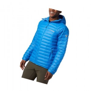 Pánské Bundy Columbia Alpha Trail Hooded Down Blankyt Blankyt | SLWT-45803