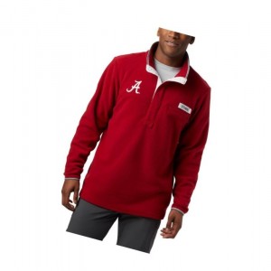 Pánské Bundy Columbia Collegiate PFG Harborside Fleece - Alabama Červené | FUPT-36518