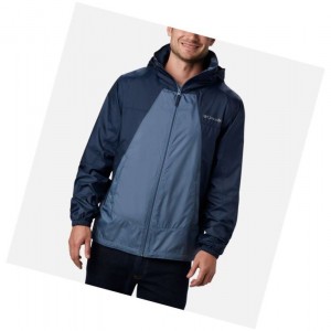 Pánské Bundy Columbia Point Park Windbreaker Blankyt Tmavě Blankyt | UMOY-69548