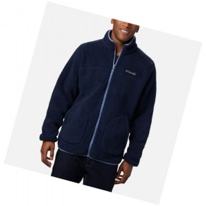 Pánské Bundy Columbia Rugged Ridge II Sherpa Full Zip Fleece Tmavě Blankyt Blankyt Šedé | GAQR-92840