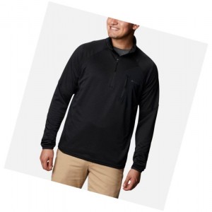 Pánské Bundy Columbia Single Canyon Half Zip Fleece Černé | XQJL-38120