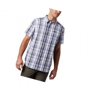 Pánské Košile Columbia Brentyn Trail Short Sleeve Seersucker Tall Blankyt | RMOJ-89476