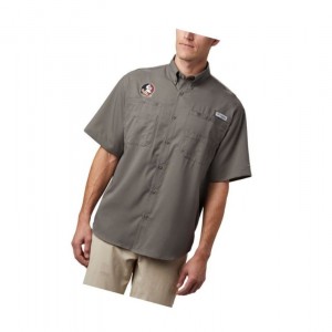 Pánské Košile Columbia Collegiate PFG Tamiami Short Sleeve - Florida State Šedé | ATYD-12869