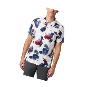 Pánské Košile Columbia Outdoor Elements Short Sleeve Print Bílé | UPOM-17235