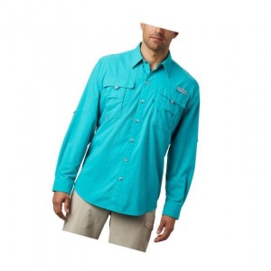 Pánské Košile Columbia PFG Bahama II Long Sleeve Světle Tyrkysové | NVAT-60318