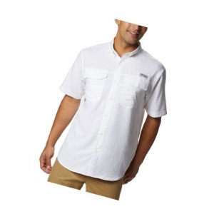 Pánské Košile Columbia PFG Blood and Guts III Short Sleeve Woven Bílé | QCZE-14693