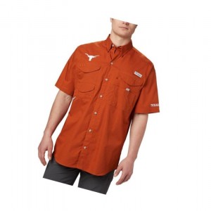 Pánské Košile Columbia PFG Bonehead Short Sleeve - Texas Vínové | EBTR-09348