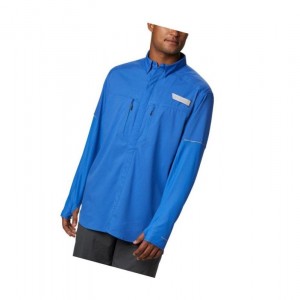 Pánské Košile Columbia PFG Force XII Zero Long Sleeve Hybrid Blankyt | CEBW-87423