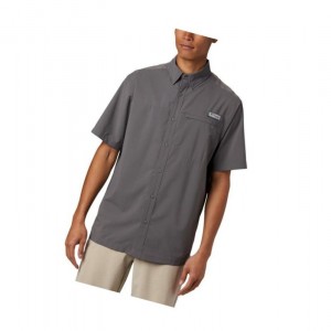 Pánské Košile Columbia PFG Grander Marlin Woven Short Sleeve Šedé | LUGK-94327