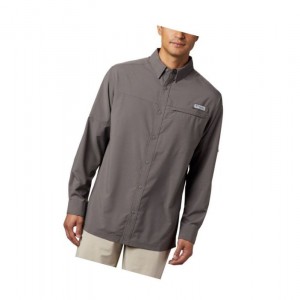 Pánské Košile Columbia PFG Grander Marlin Woven Long Sleeve Šedé | LAIO-17432