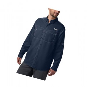 Pánské Košile Columbia PFG Low Drag Offshore Long Sleeve Tmavě Blankyt | SXJO-67842