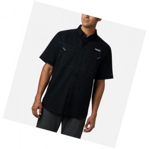 Pánské Košile Columbia PFG Low Drag Offshore Short Sleeve Tall Černé | SCLY-82651