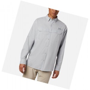 Pánské Košile Columbia PFG Low Drag Offshore Long Sleeve Šedé Bílé | YHSG-23865