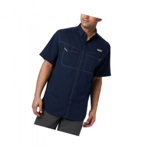 Pánské Košile Columbia PFG Low Drag Offshore Short Sleeve Tmavě Blankyt | XQAY-14862