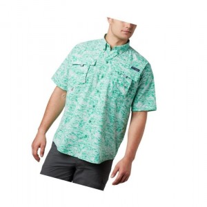 Pánské Košile Columbia PFG Super Bahama Short Sleeve Světle Zelene | MBCD-28690