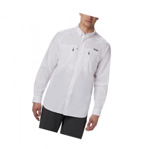 Pánské Košile Columbia PFG Terminal Tackle Long Sleeve Woven Bílé | ZFLS-96143