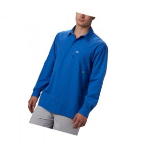 Pánské Košile Columbia PFG Zero Rules Woven Long Sleeve Blankyt | SCXG-25873