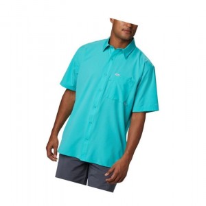 Pánské Košile Columbia PFG Zero Rules Woven Short Sleeve Světle Tyrkysové | IKBL-56490