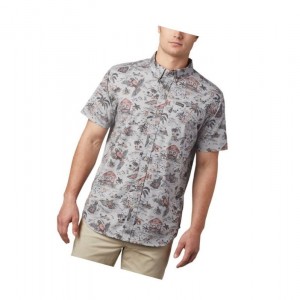 Pánské Košile Columbia Rapid Rivers Printed Short Sleeve Šedé | TCXE-57680