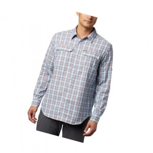 Pánské Košile Columbia Silver Ridge 2.0 Plaid Long Sleeve Blankyt | NVOT-49703