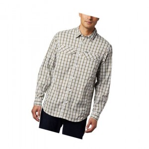 Pánské Košile Columbia Silver Ridge Lite Plaid Long Sleeve Olivy Zelené | QUZE-52739