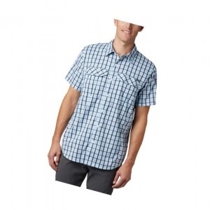 Pánské Košile Columbia Silver Ridge Lite Plaid Short Sleeve Big Tmavě Blankyt | QAOH-95603